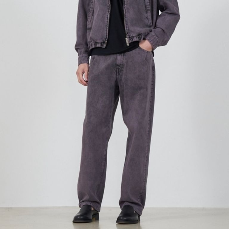 YOKE - 【残り一点】Bleach & Over Dye Denim Wide Straight 5P Pants 