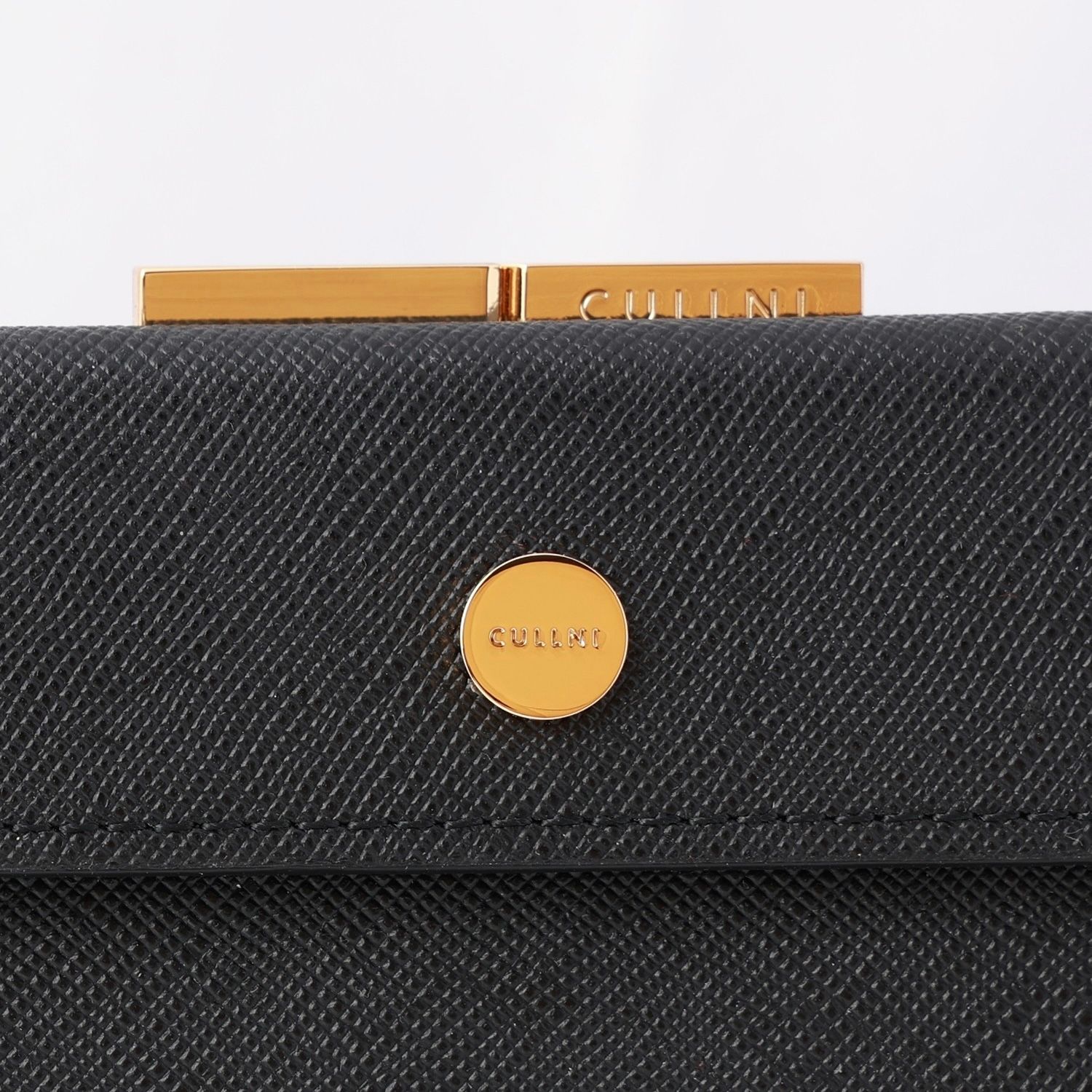 【残り一点】Leather Flap Mini Wallet with A Clasp