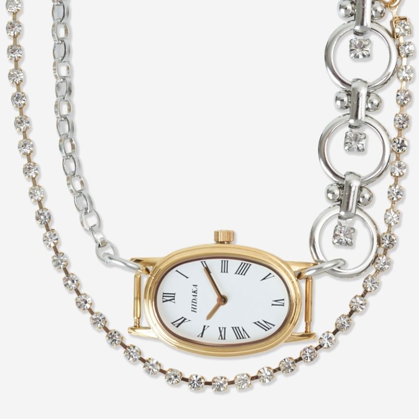 【残り一点】Legacy Watch Necklace(SILVER×GOLD)