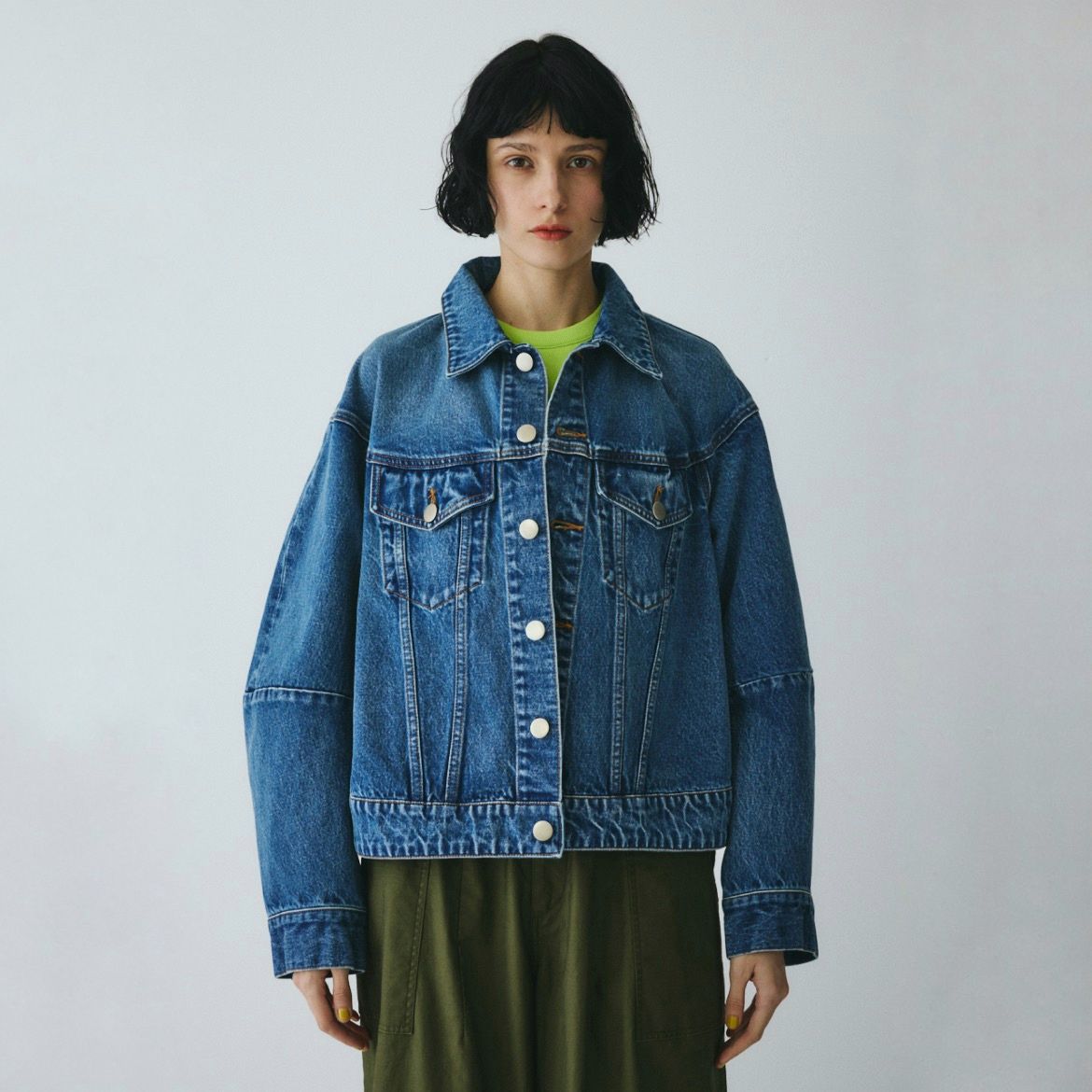 【残り一点】Round Form Denim Jacket