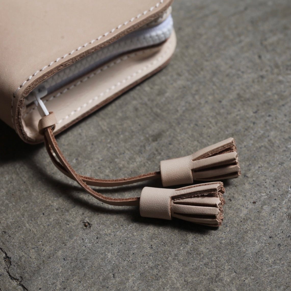 【残りわずか】Zip Pen Case(NATURAL×WHITE)