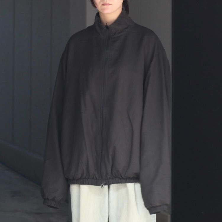 【残り一点】Wool/Silk Shirred Light Zip Jacket