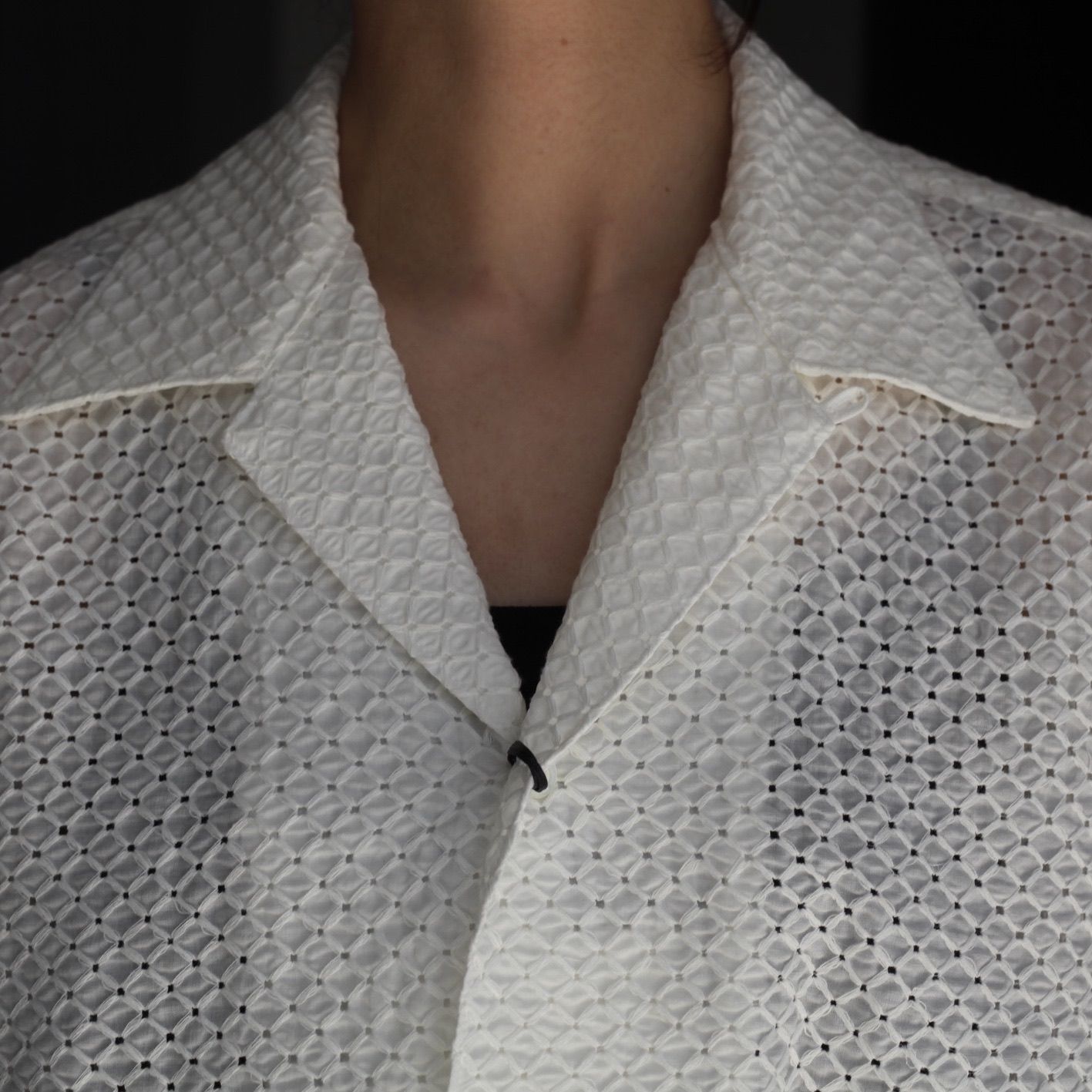 【残り一点】Embroidery Open Collar Shirt