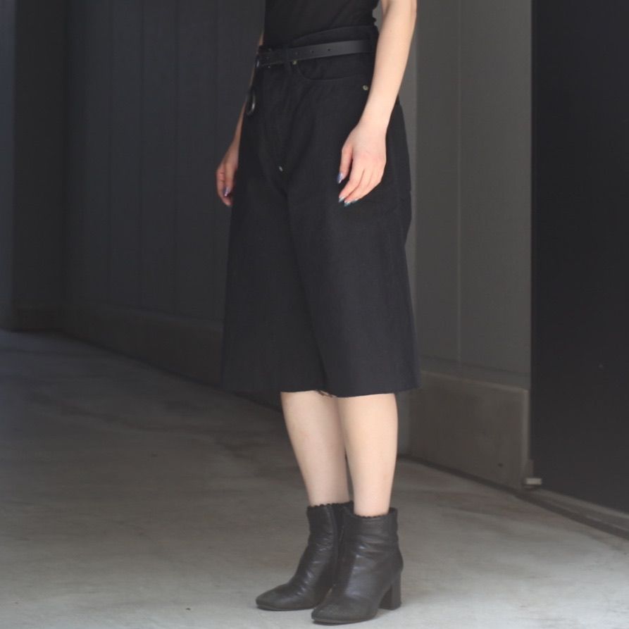 【残りわずか】Cut Off Heavy Short Wide Jeans(AGED CANVAS)