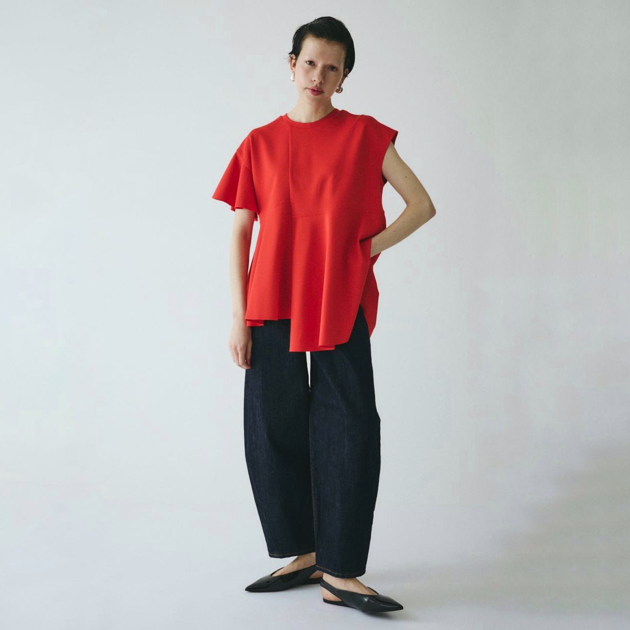 【残り一点】Cropped Ponte Tops