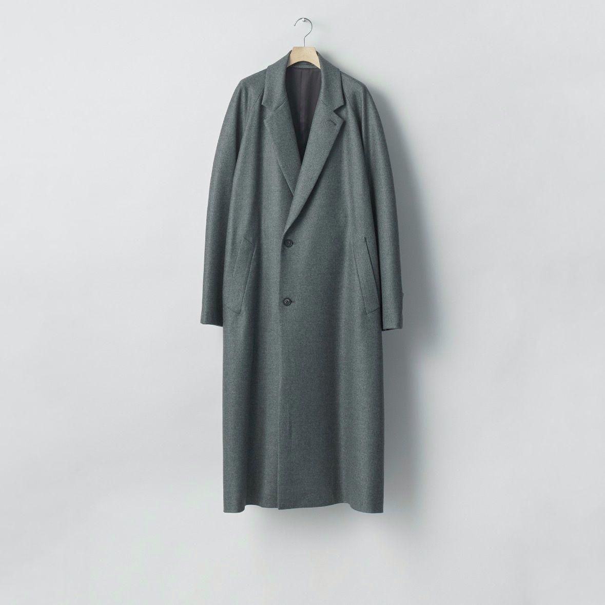 【残り一点】Compressed Flannel Raglan Sleeve Notch Lapel Coat