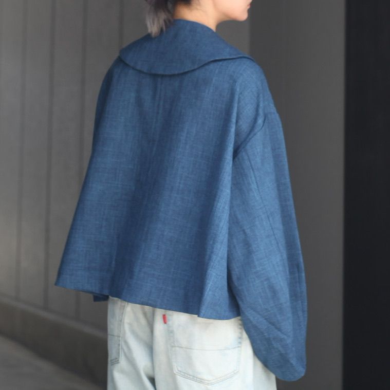 【残り一点】Big Asymmetry Collar Jacket - FREE SIZE