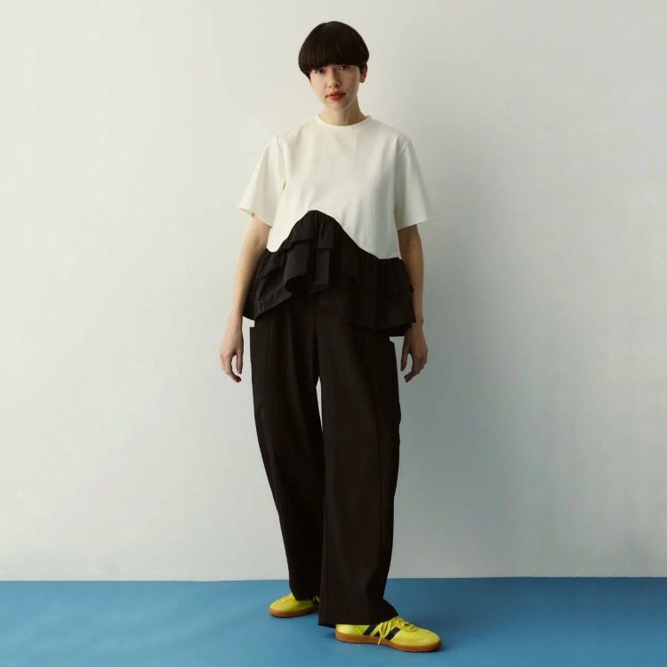 【残り一点】Frill Hem Ponte Tops