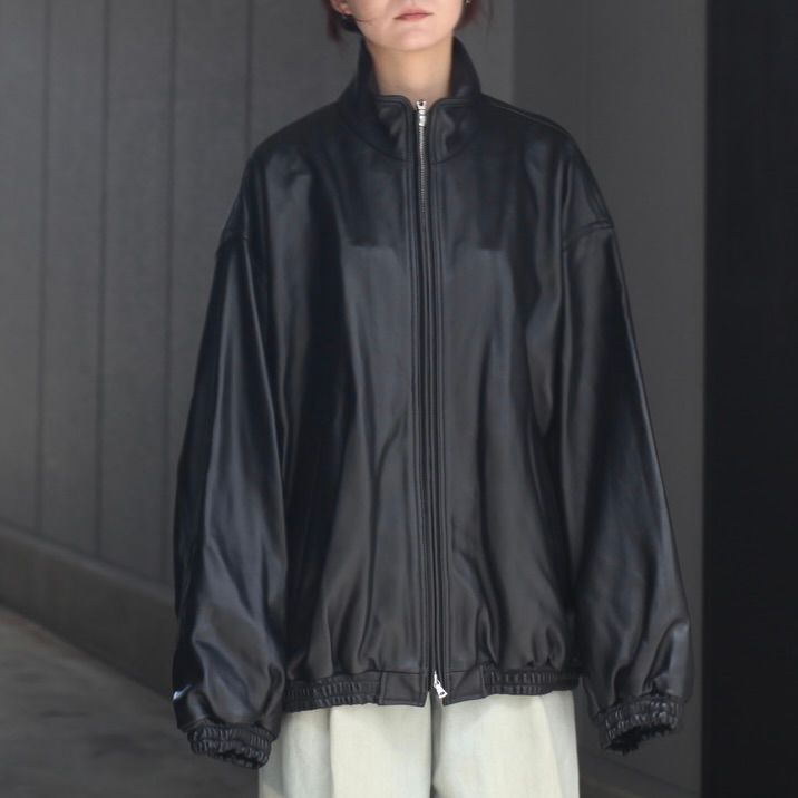 【残りわずか】Sheep Leather Stand Collar Jacket