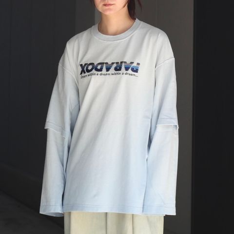 【残りわずか】"PARADOX"Embroidery Switching Tee