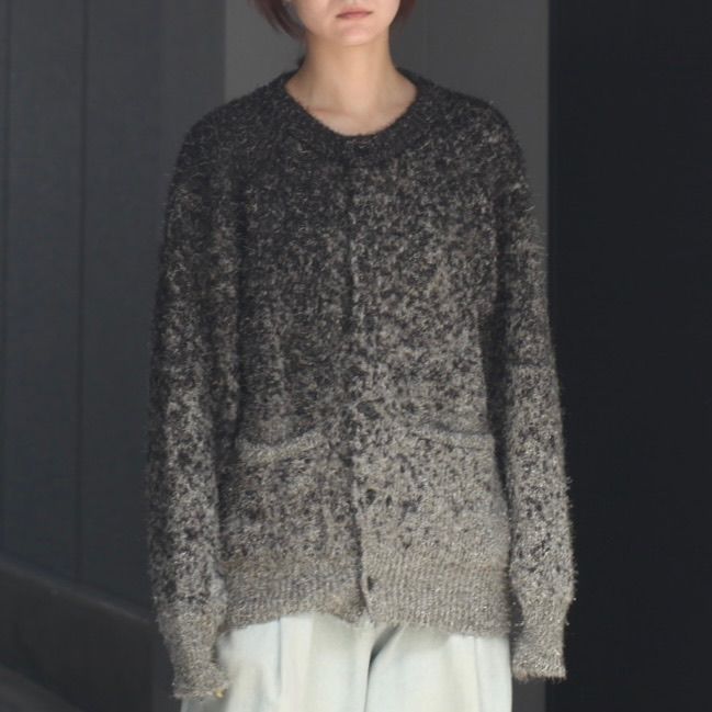 【残り一点】Glitter Fur Knit Gradation Cardigan