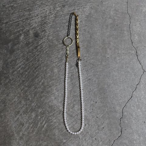 【残り一点】Material Mix Necklace(PEARLS REGULAR)
