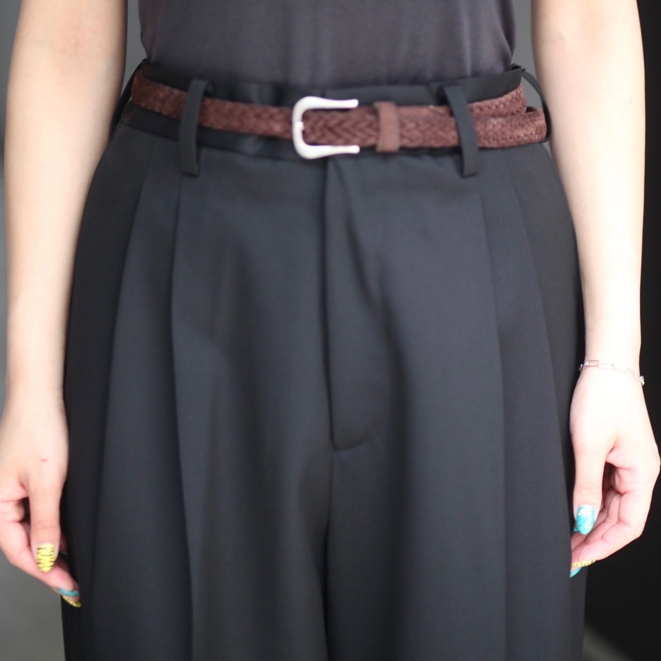 パンツ 24SS LONG WIDE TROUSERS 2/90 wool