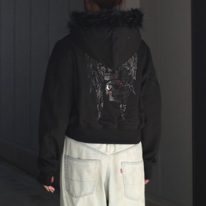 【残り一点】TC Angels Crystal Embellished Hooded Zip Up