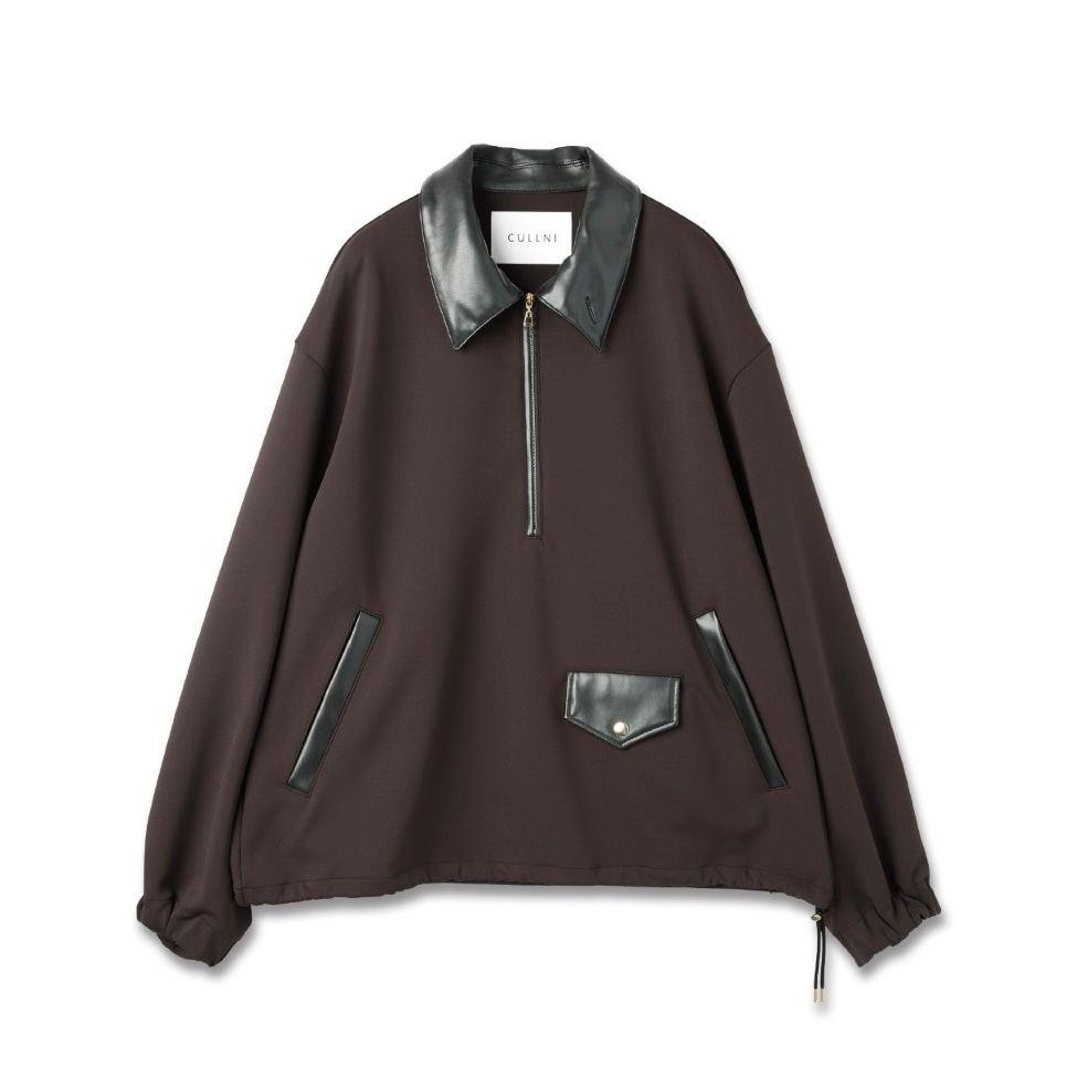 CULLNI - 【残り一点】Double Cloth Half Zip Riders Pullover
