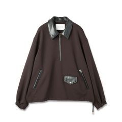 【残り一点】Double Cloth Half Zip Riders Pullover