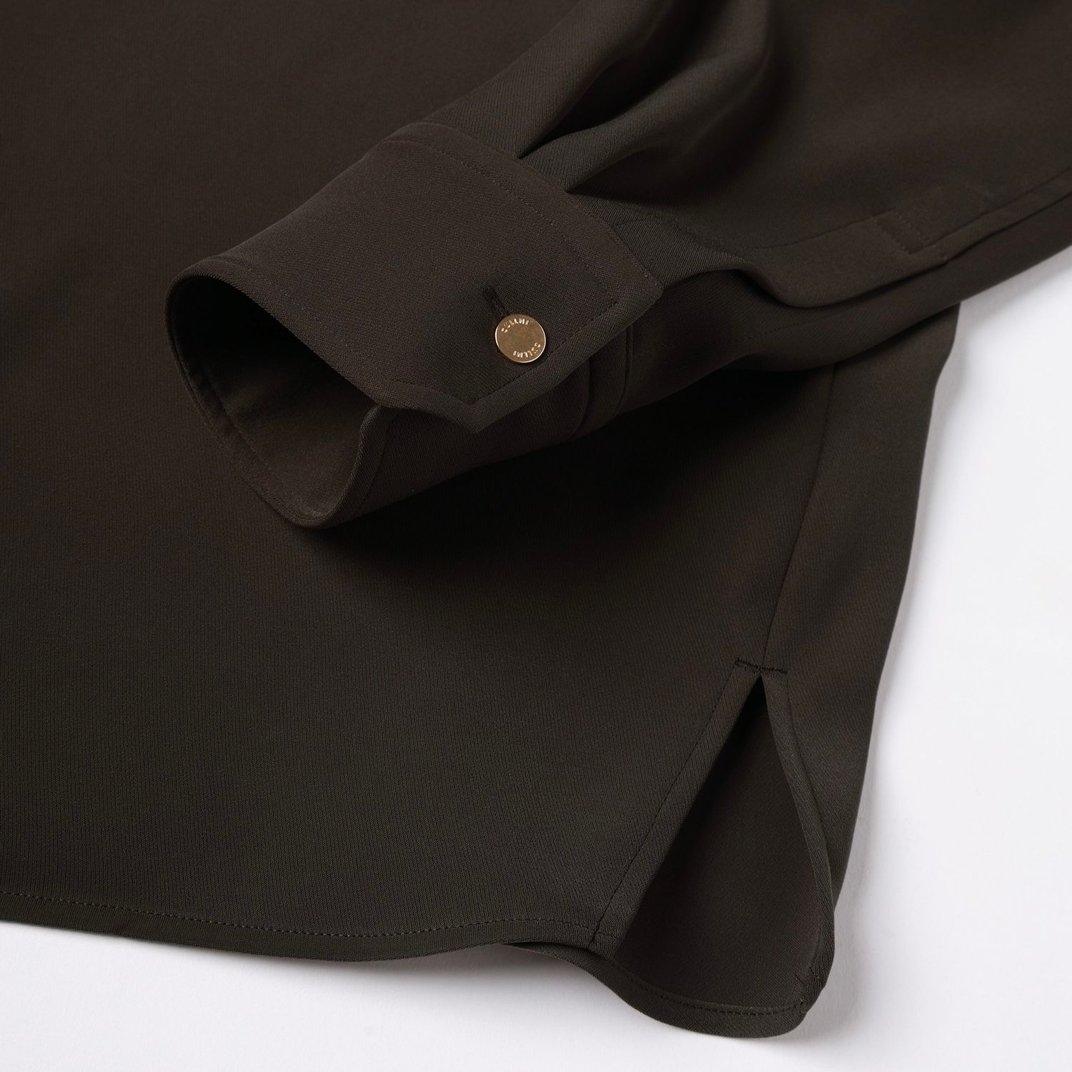 【残り一点】Double Cloth Twill Front Fly Chin Tab Shirt