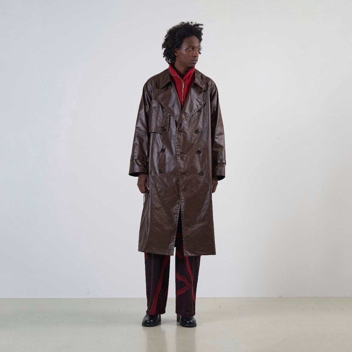 YOKE - 【残り一点】Leather Like Trench Coat | ACRMTSM ONLINE STORE