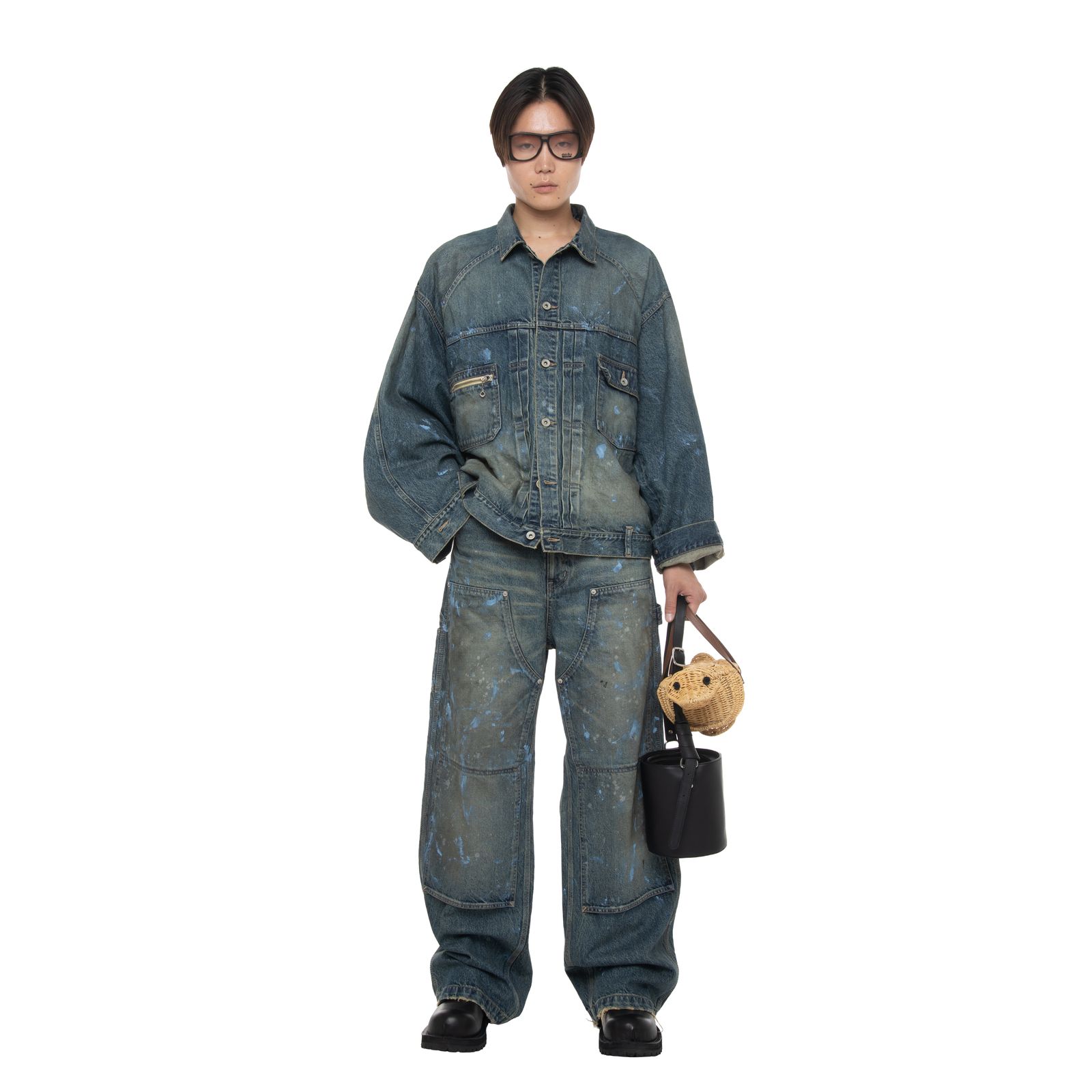 【残り一点】"Paint" Painter Denim Pants