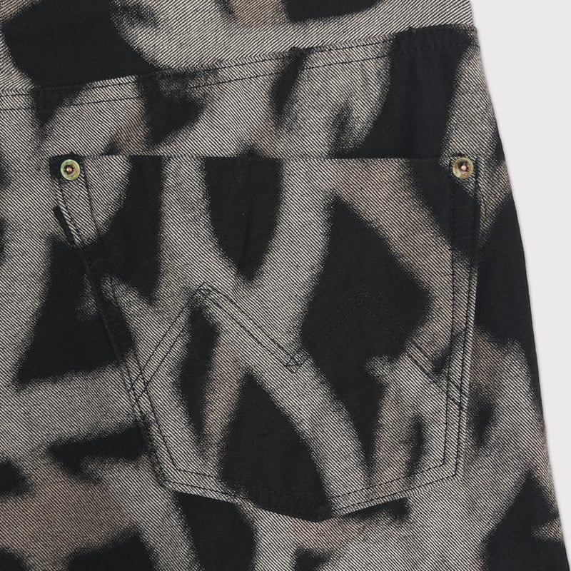 【残りわずか】Cut Off Heavy Short Wide Jeans(DISCHARGE PRINTED ASAT CAMO)