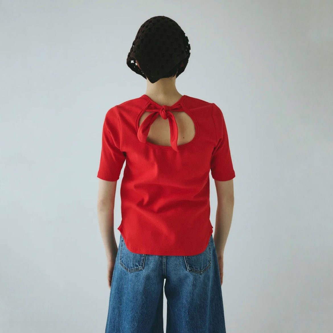 【残り一点】Back Ribbon Cut Top