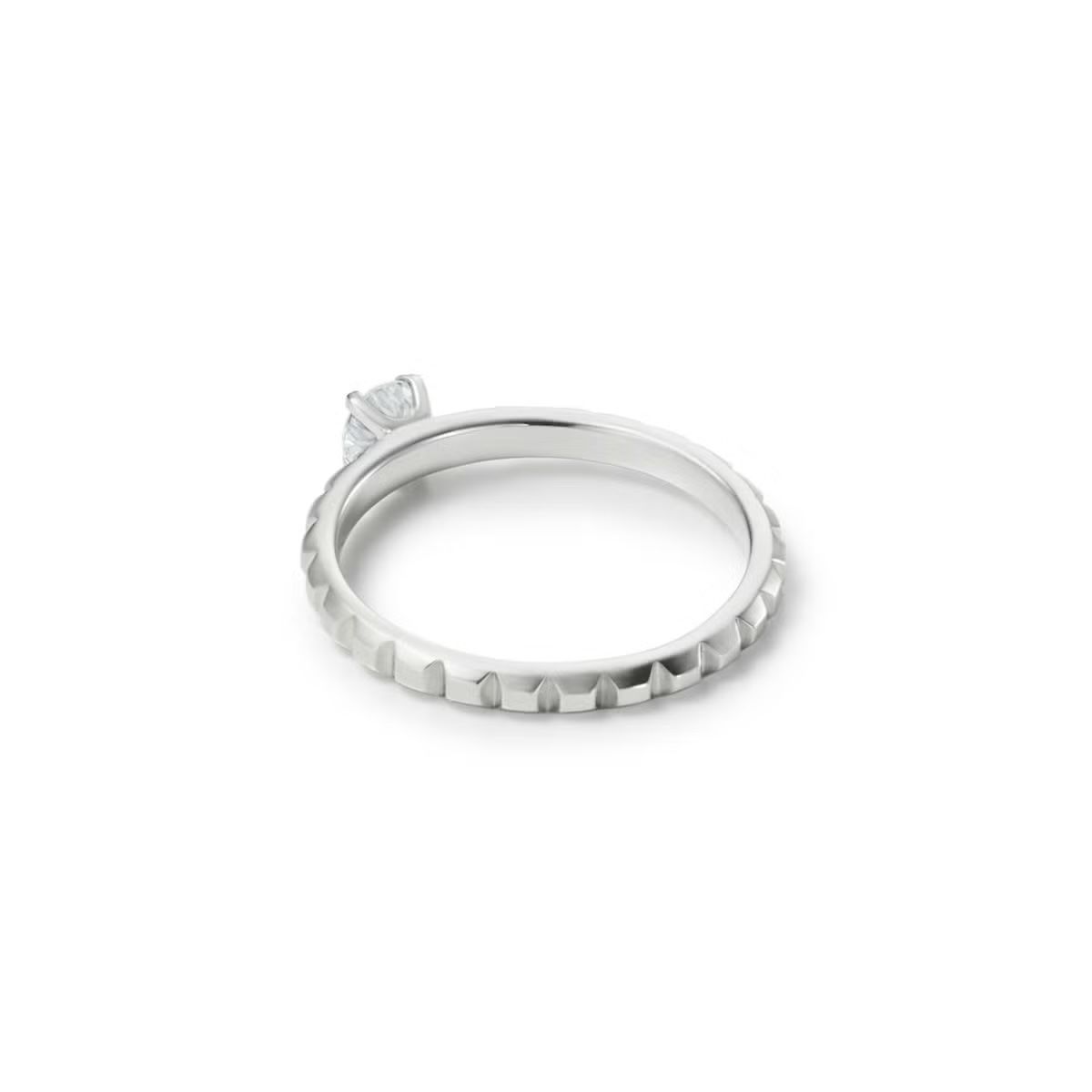 【お取り寄せ注文可能】Flat Studs Ring W / Dia(PLATINUM950)