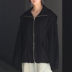 【残り一点】ボイルドコットンウールレイヤードブルゾン