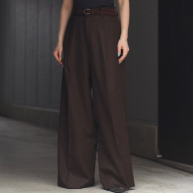 【残りわずか】Extra Wide Trousers(2/60 WOOL GABARDINE)