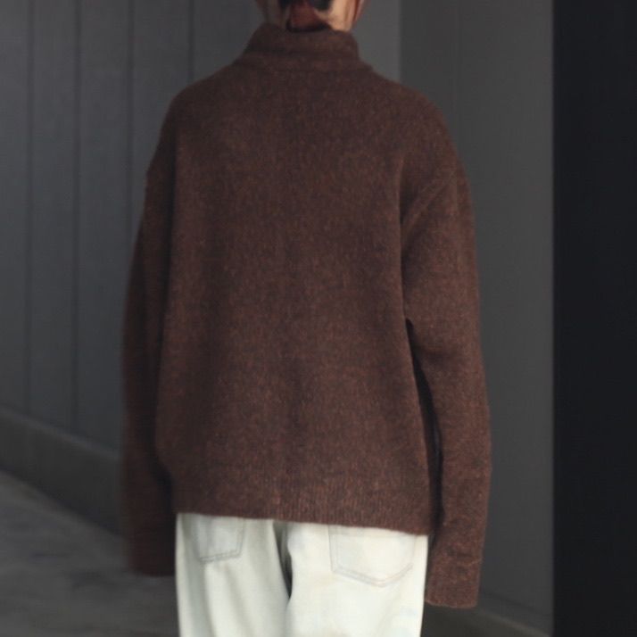 【残り一点】Boucle Knit Zip Jacket