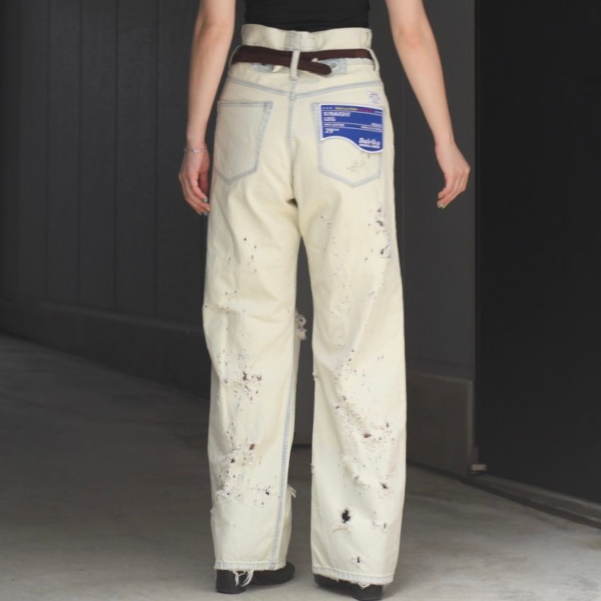 【残りわずか】Ice Wash W-Velt Super Damage St Denim