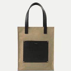 【残りわずか】Leather Pocket Canvas Tote