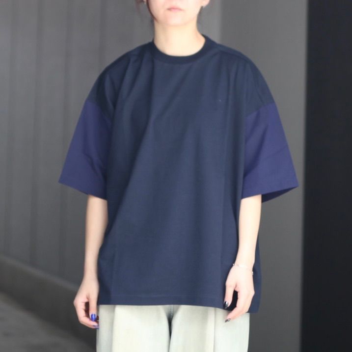 【残り一点】シャツ切替ワイドT