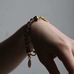 【残りわずか】Half Juzu Bracelet(BROWN×GOLD)