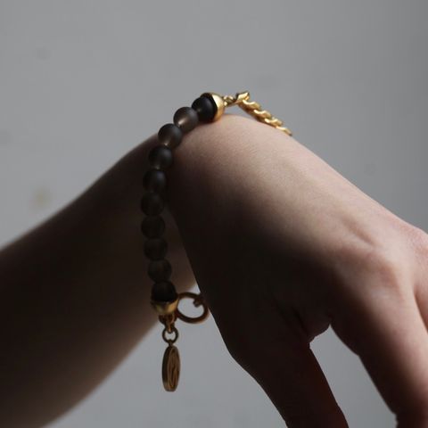 【お取り寄せ注文可能】Half Juzu Bracelet(BROWN×GOLD)