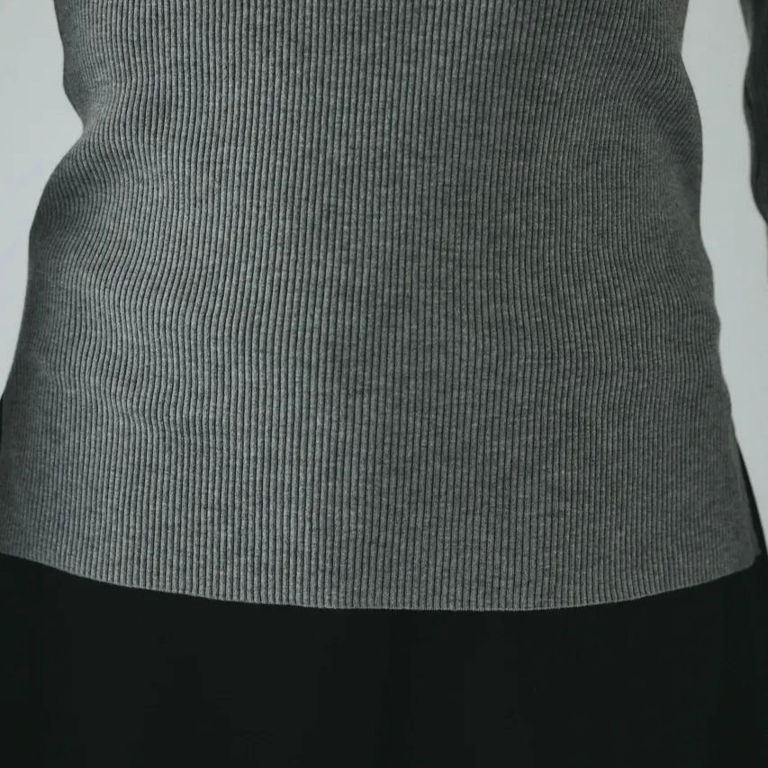【残り一点】Border Double Cuff Knit Top