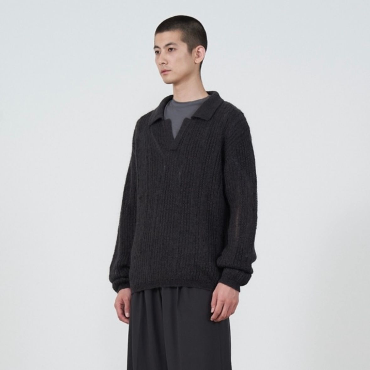 YOKE ヨーク STILL BORDER MOHAIR LONG STOLE YOKE ヨーク STILL BORDER MOHAIR LONG STOLE