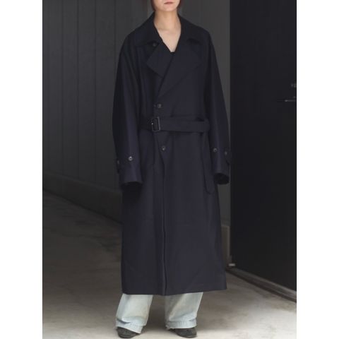 【残りわずか】Wool Flannel Oversized Double Breasted Coat