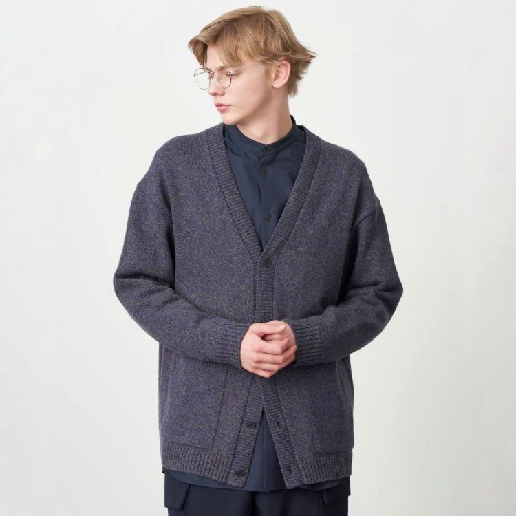 ATON - 【残り一点】Wool Mouline Oversized Cardigan | ACRMTSM