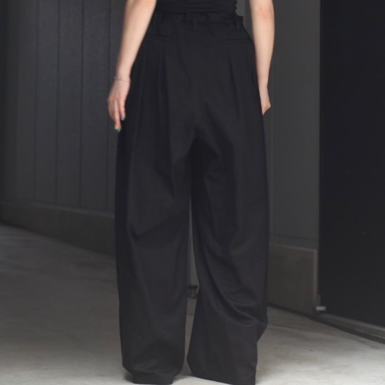 【再販売通知受付可能】12本タックパンツ(COTTON)