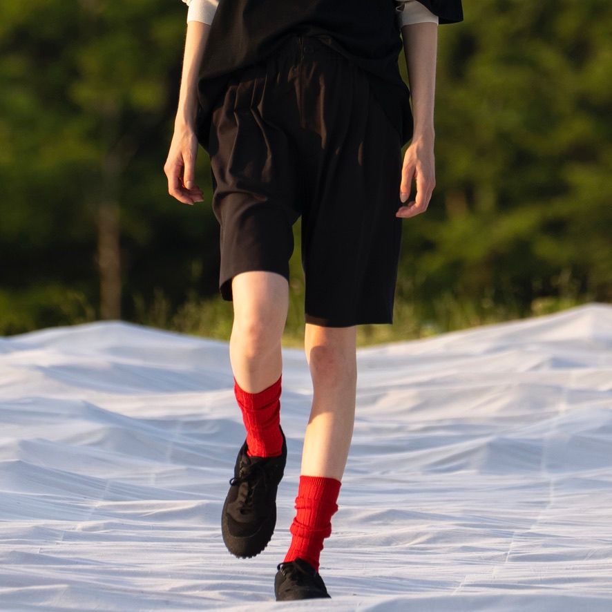 【残り一点】Wool Washer Tropical 2Pleated Easy Shorts