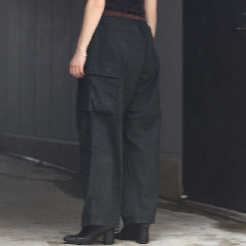 【残り一点】Synthetic Suede Wide Military Trousers
