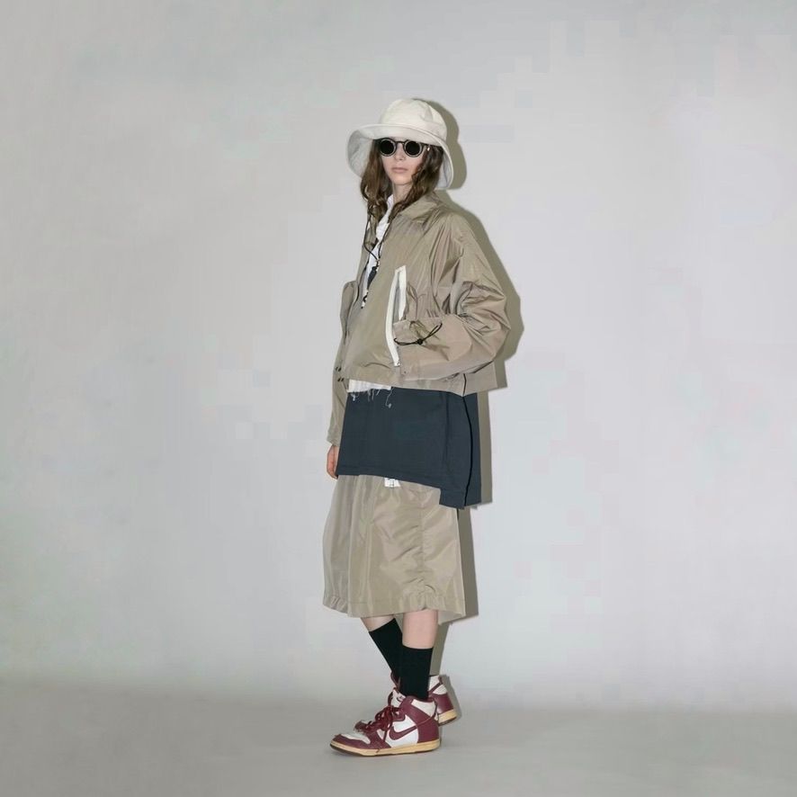 【残り一点】ナイロンタフタショートジップブルゾン