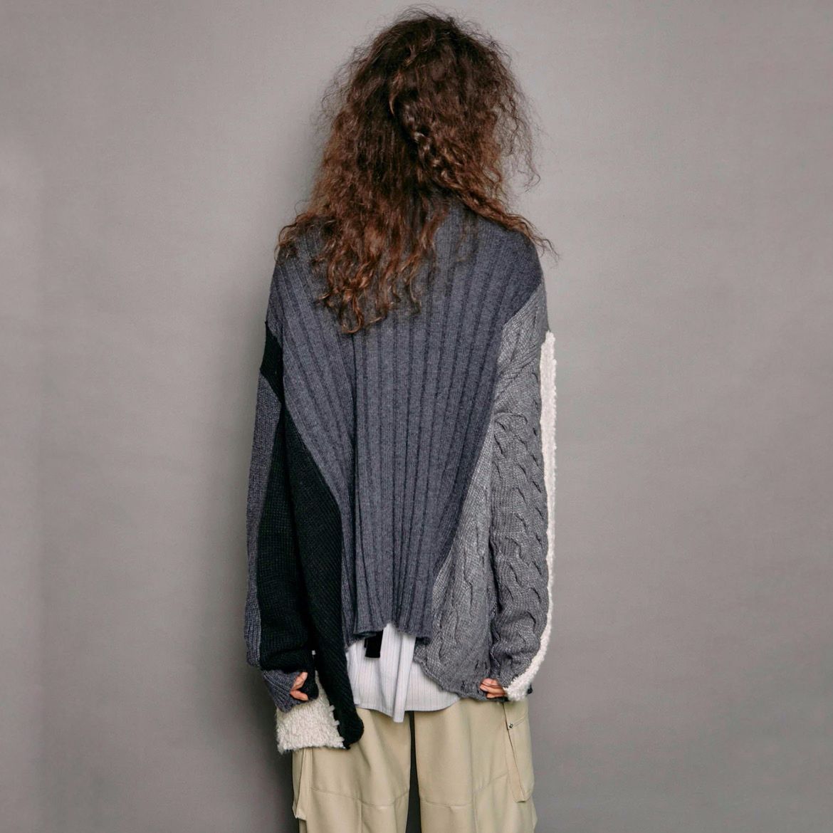 MAISON SPECIAL - 【残り一点】Hand Stitch Multi Combination Knit