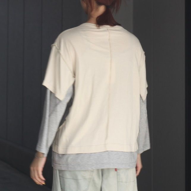 【残り一点】Double Layered 3/4 Sleeve T-Shirt