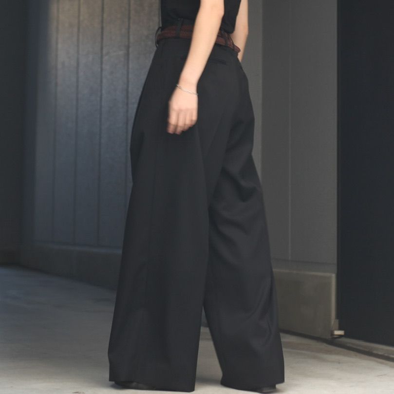 stein - 【残りわずか】Extra Wide Trousers(2/90 WOOL GABARDINE