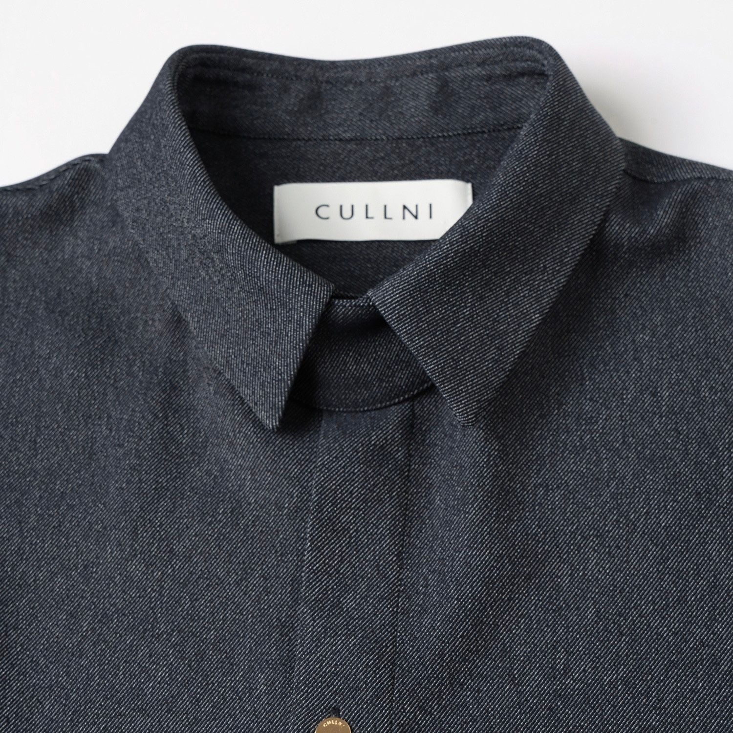 【残り一点】Faux Denim Front Fly Chin Tab Shirt