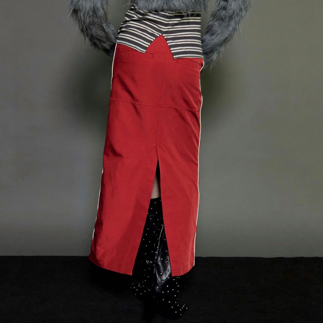 MAISON SPECIAL - 【残り一点】Side Line Oxford Maxi Skirt