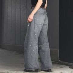【残り一点】3D Twisted Wide Leg Jeans(PAINT SPLATTERED)