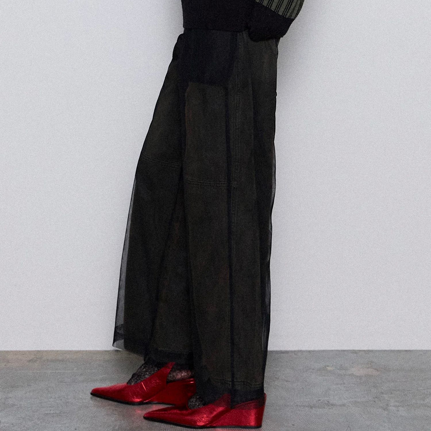 【残り一点】Tulle Layer Denim Pants