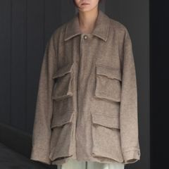 【残り一点】アルパカシャギーマルチポケットブルゾン